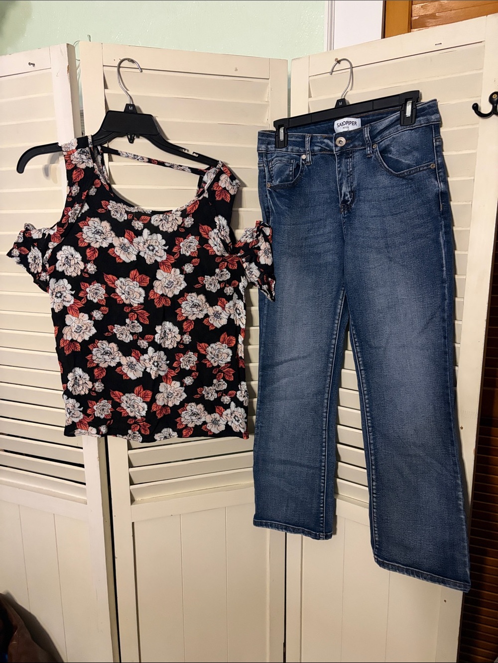 Two piece outfit including Sandpiper jeans and a Gypsies and Wonderlust top